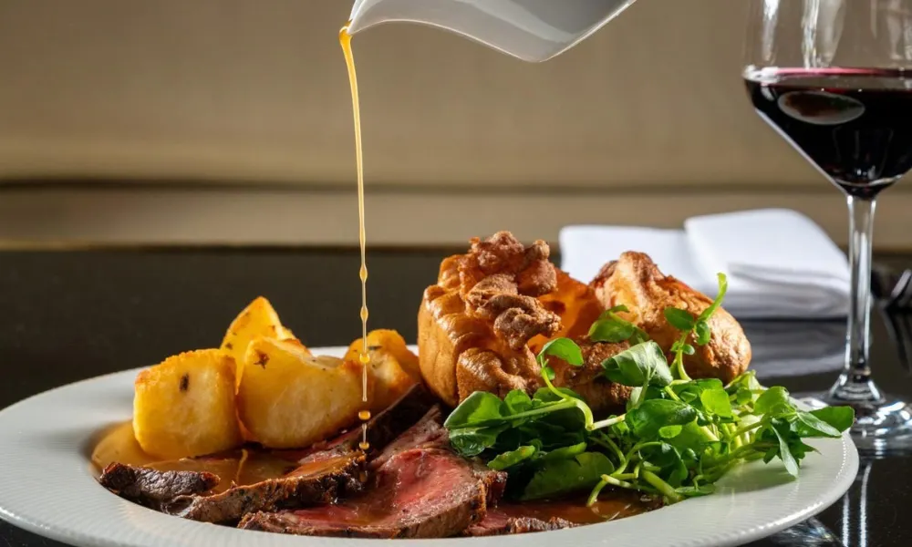 beef roast with Yorkshire pudding