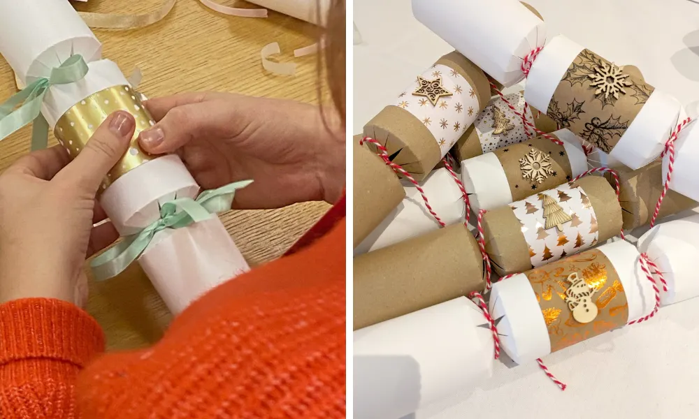 making christmas crackers