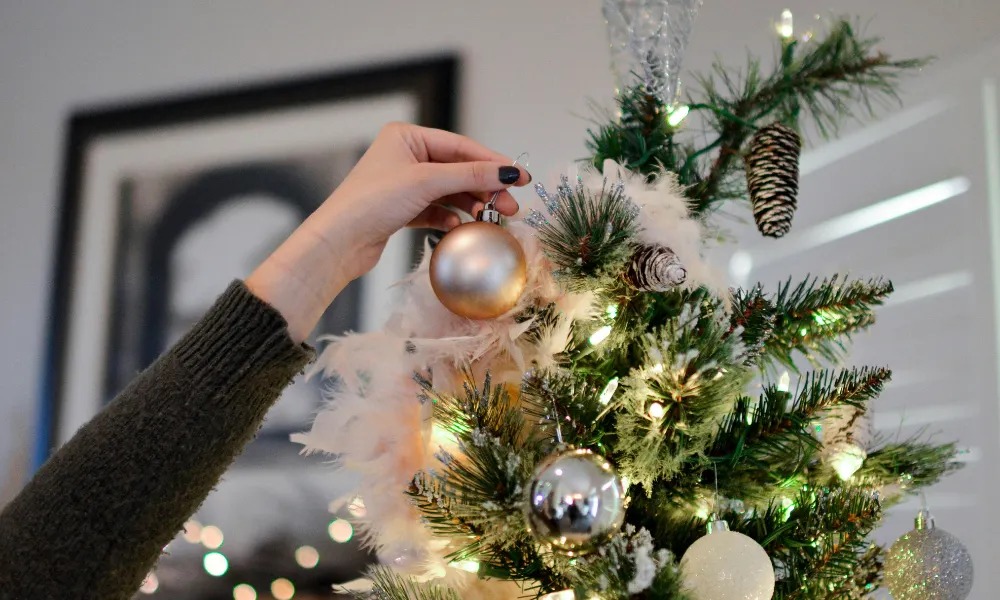 xmas tree decorating