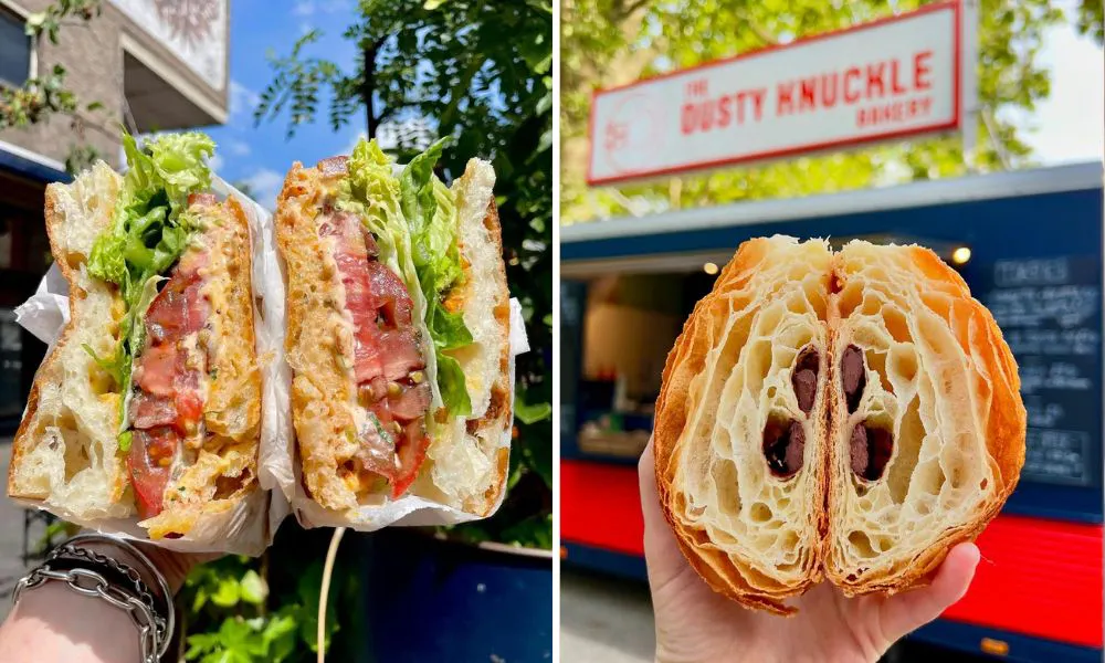 Focaccia sandwiches and pain au chocolate (Instagram)