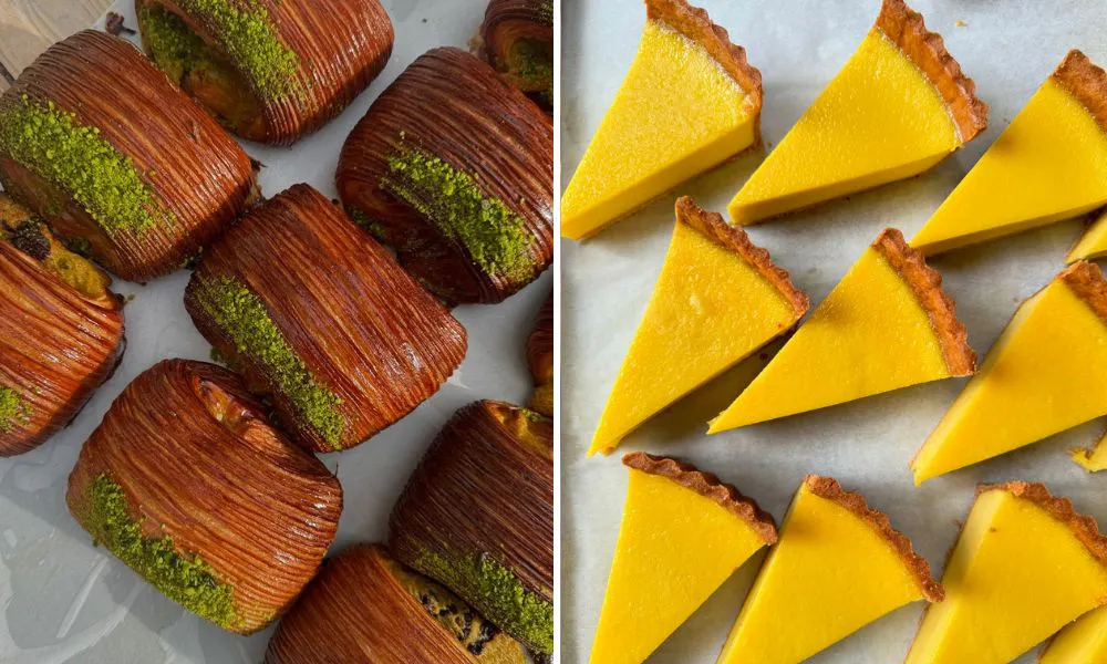 pastries and lemon tart from Layla (Instagram)