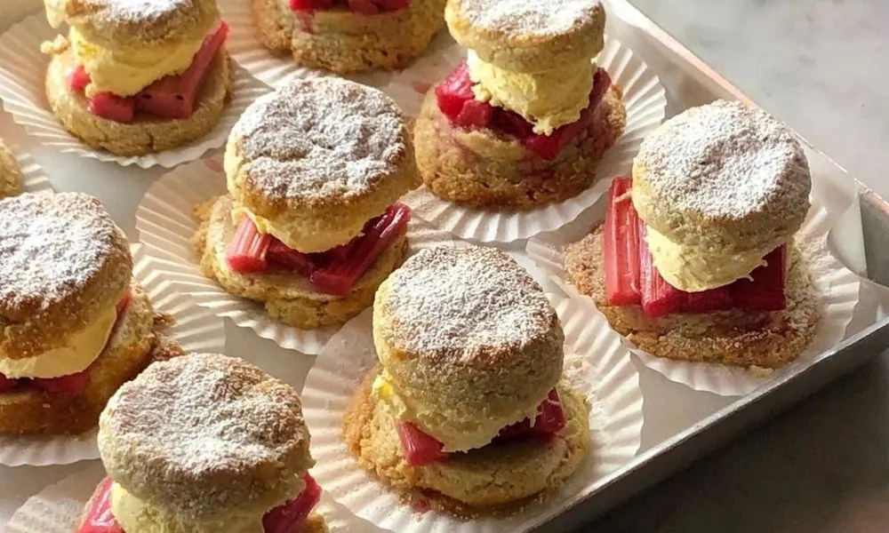 jam and cream filled scones