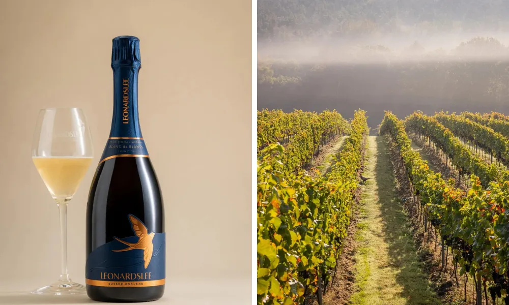 Bottle of English leaonardslee sparkling wine