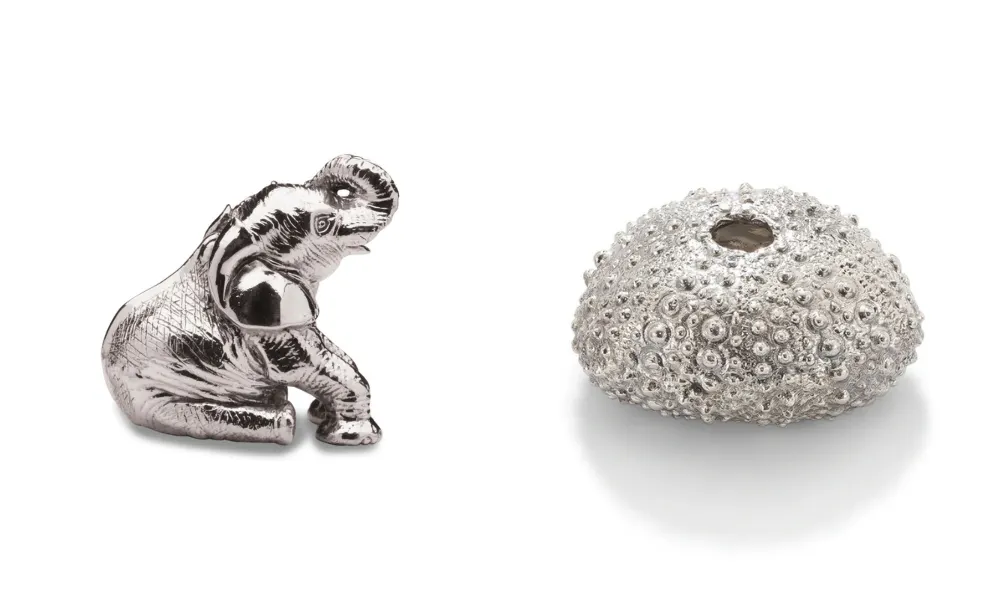 Silver animal paperweights from Patrick Mavros