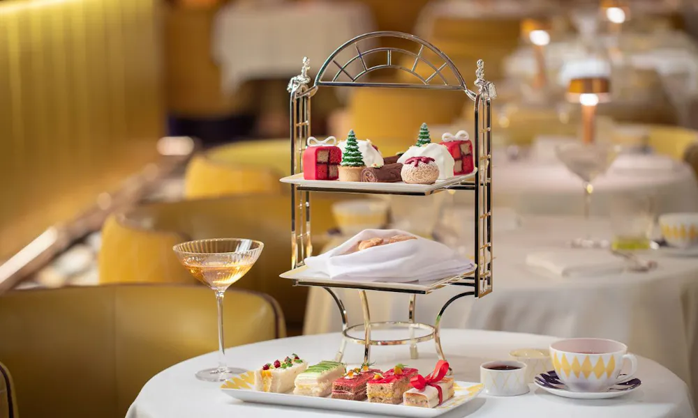 sketch festive afternoon tea cake stand