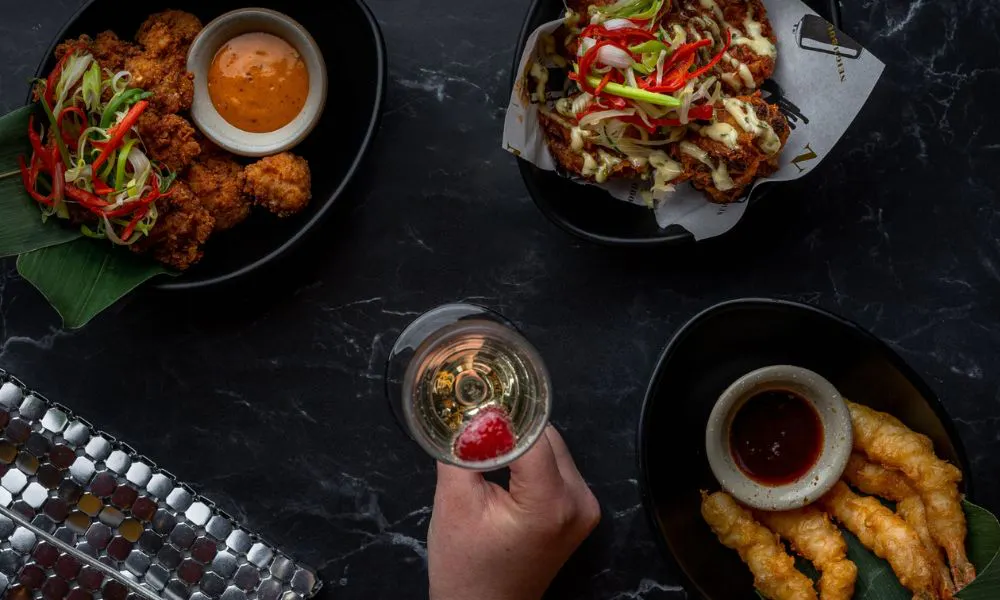 Battered dishes and prosecco