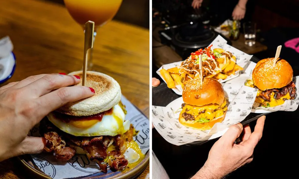 Egg muffins and burgers