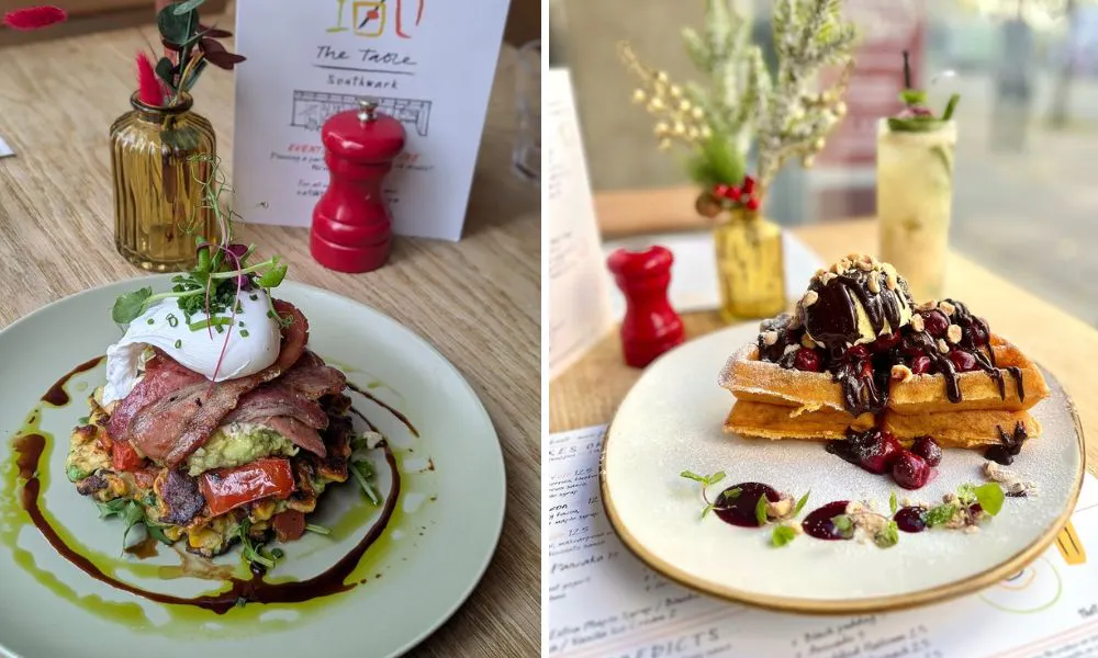 the table brunch dishes