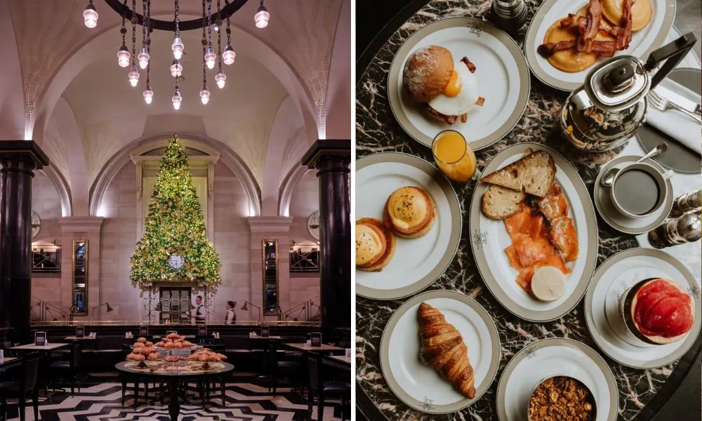 The wolseley christmas tree and brunch dishes