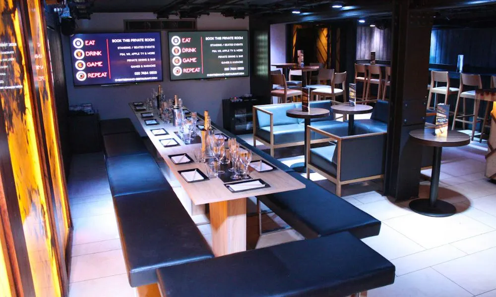 the interior restaurant at Inamo in Covent Garden