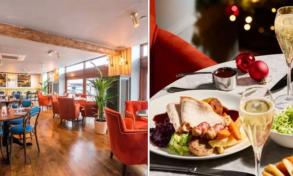 The main restaurant at Browns Butlers Wharf and Christmas dinner