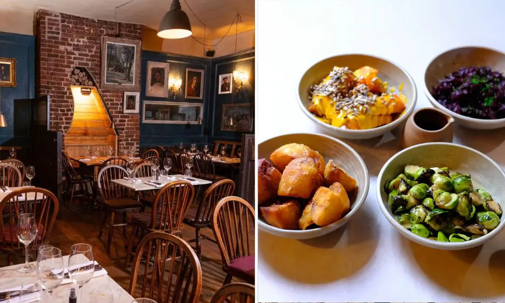Lore of the Land's cosy dining room and festive sides