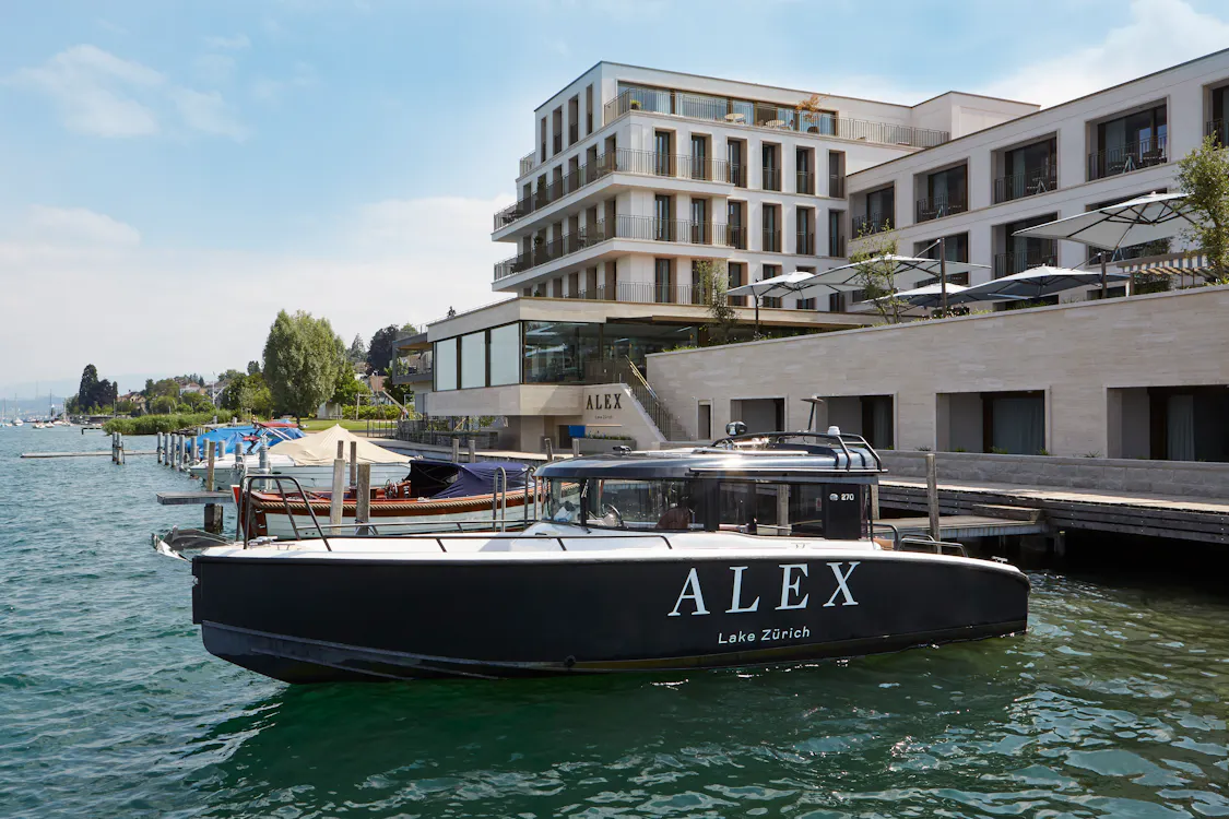 Check in at: Hotel Alex, Lake Zurich