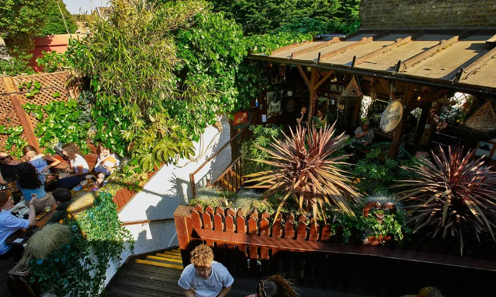 tiered garden at faltering fullback with lots of plants