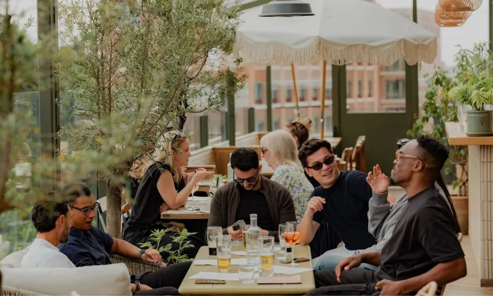 the rooftop at the broadcaster