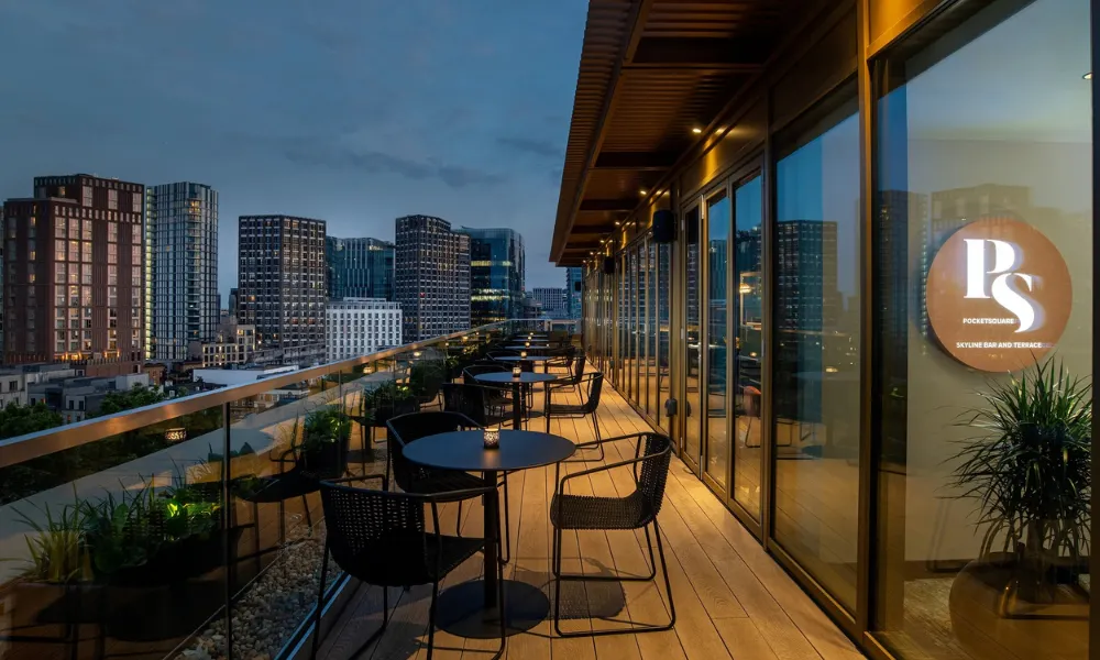 rooftop terrace at pocketsquare