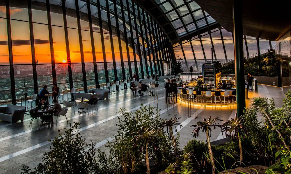 sunset at sky garden