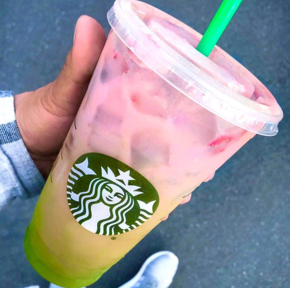 Starbucks secret shop menu green tea