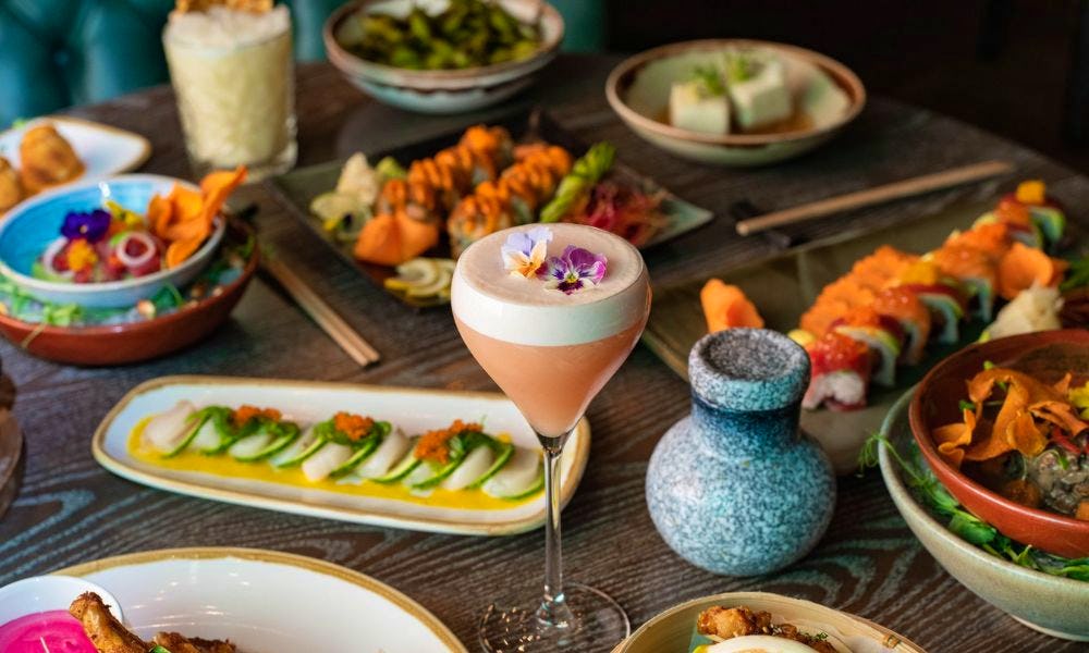 Beautiful plates and cocktails