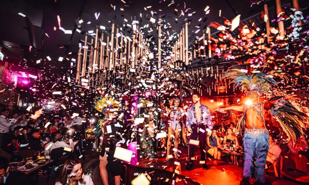 Confetti at one of Inca's party nights