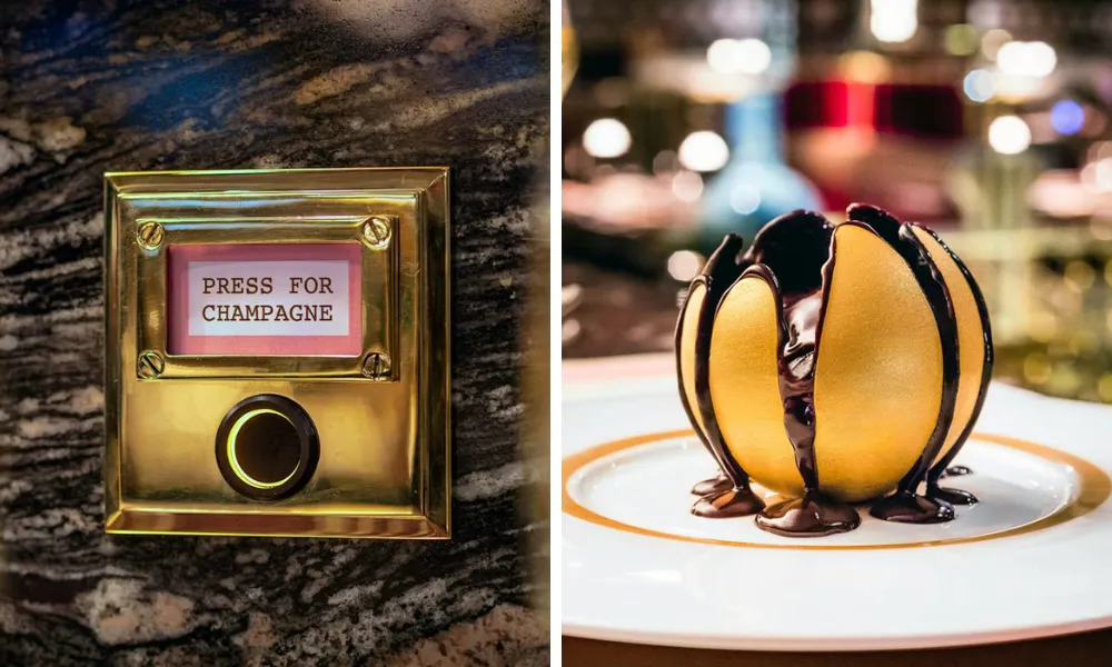 press for champagne at bob bob ricard