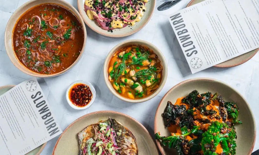 selection of dishes from slowburn