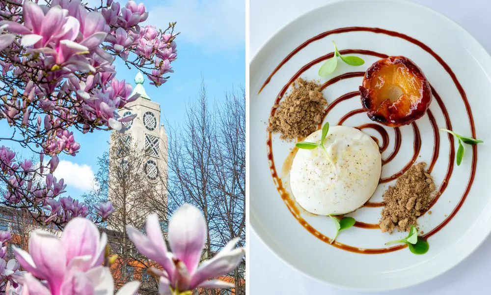 Oxo tower and plate of food