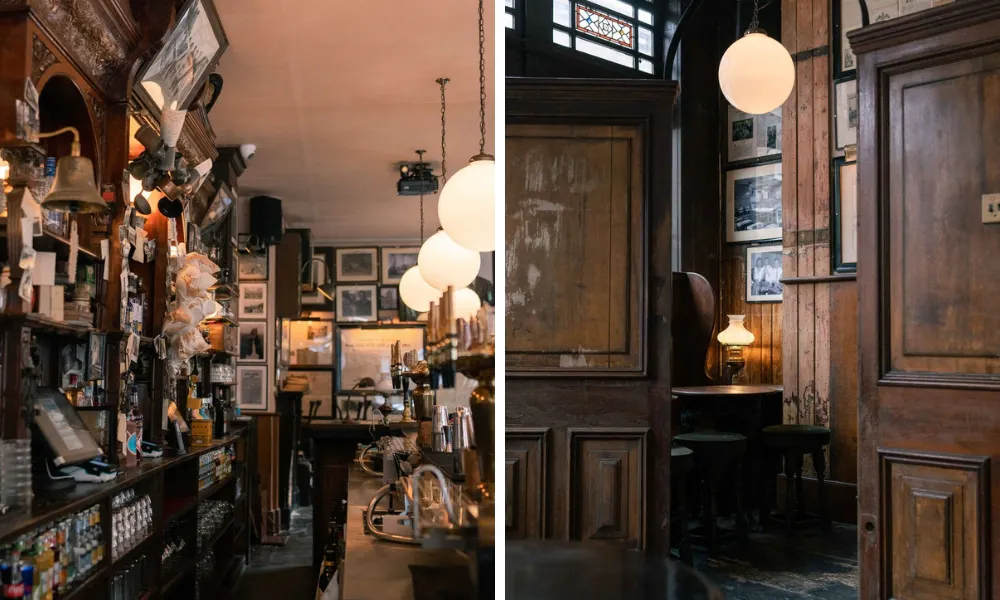 pub interiors with small private table