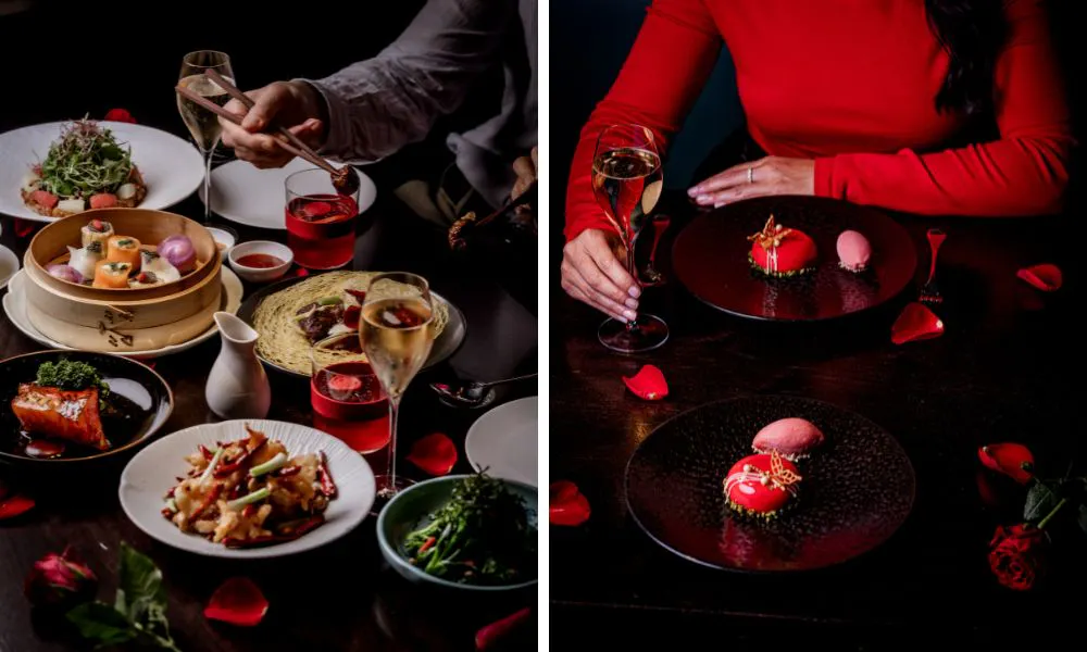 valentines day menu with desserts
