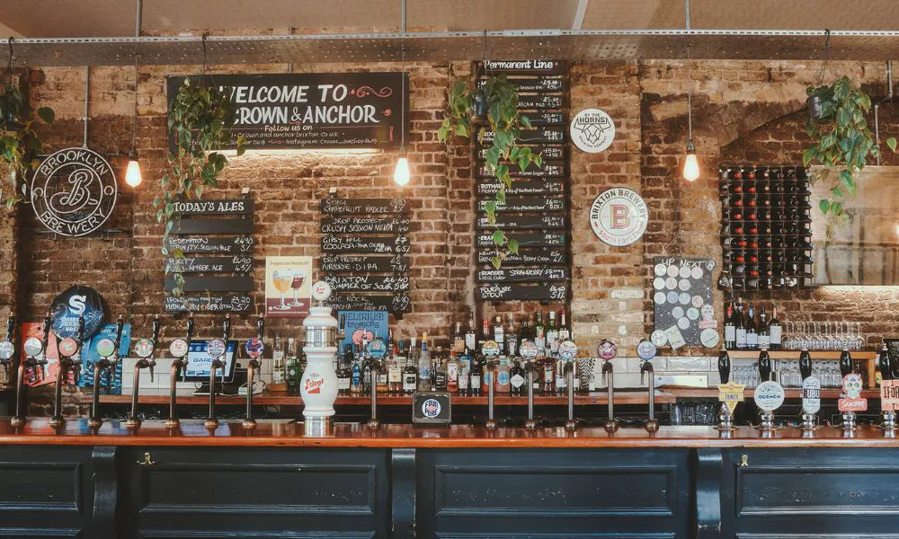 beer taps at the crown and anchor