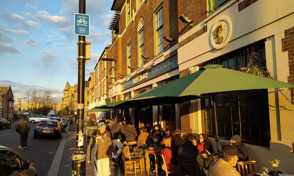parasols outside the ivy house