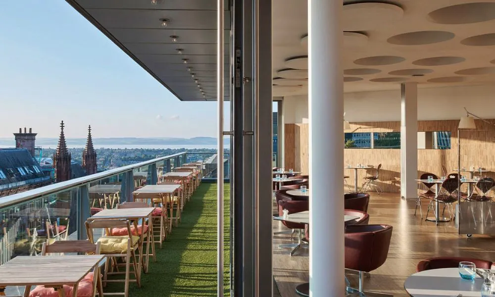 the terrace at Harvey Nichols Forth Floor Brasserie