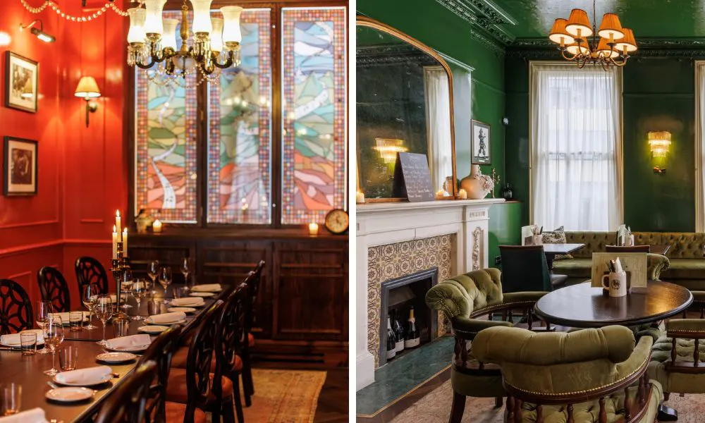 the interiors at The George pub