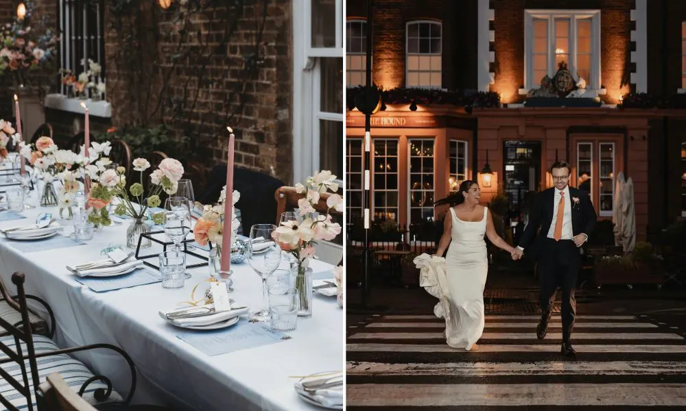 The hound pub wedding in chiswick