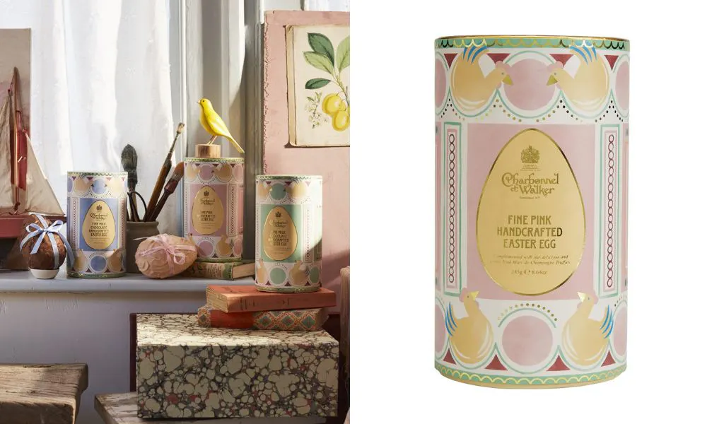 charbonnel et walker easter egg collection, and pink white chocolate egg