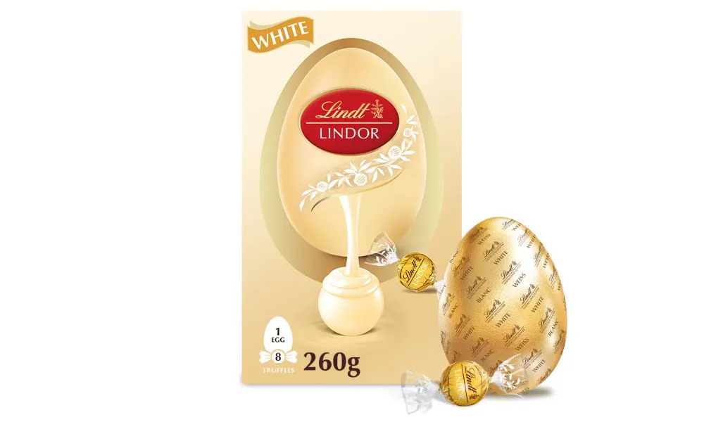 Lindt white chocolate easter egg