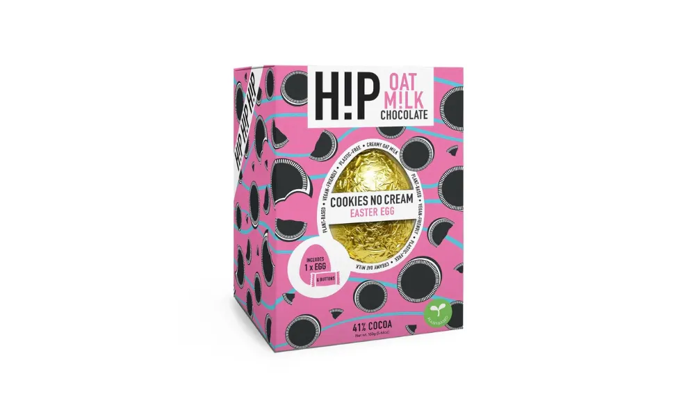 pink box with gold wrapped egg inside
