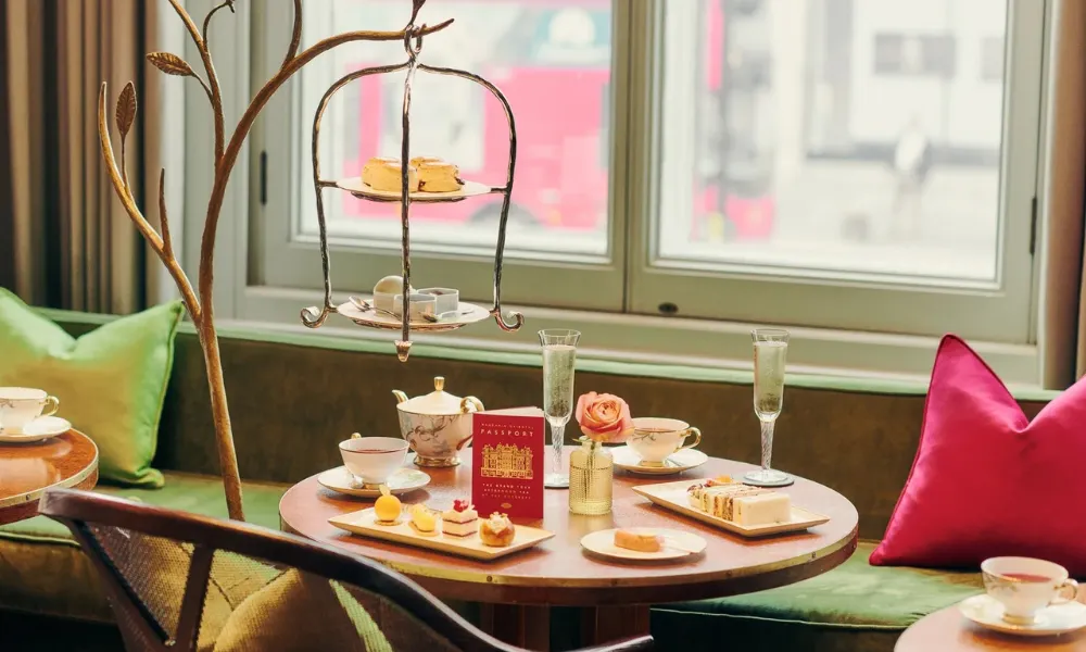 hanging cake stand at mandarin oriental