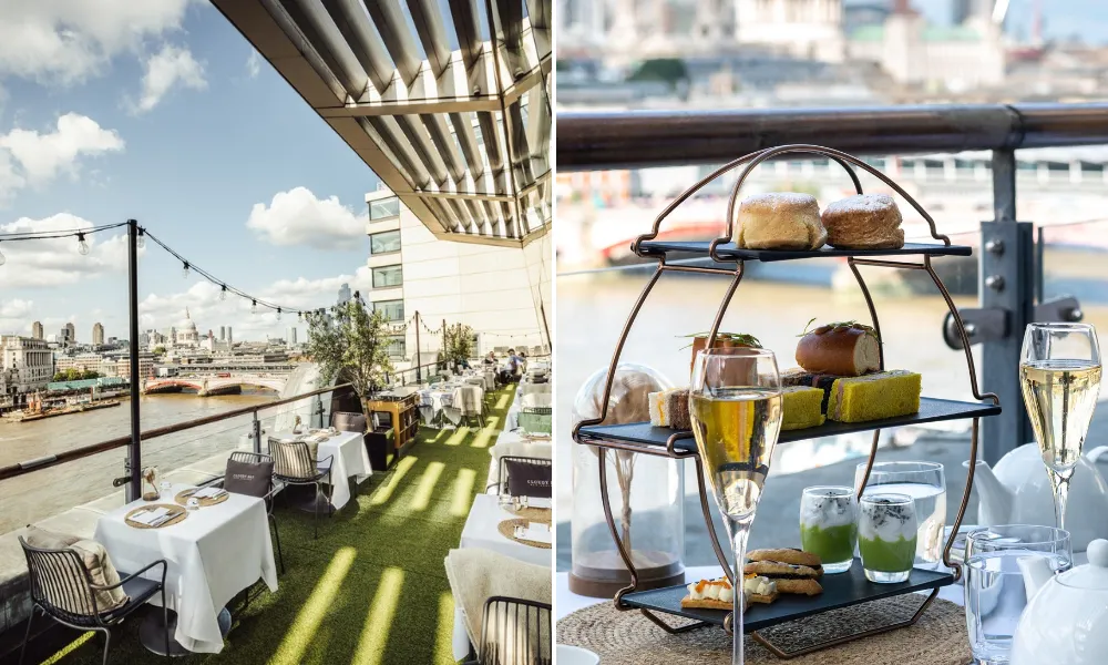 afternoon tea with a view at oxo tower