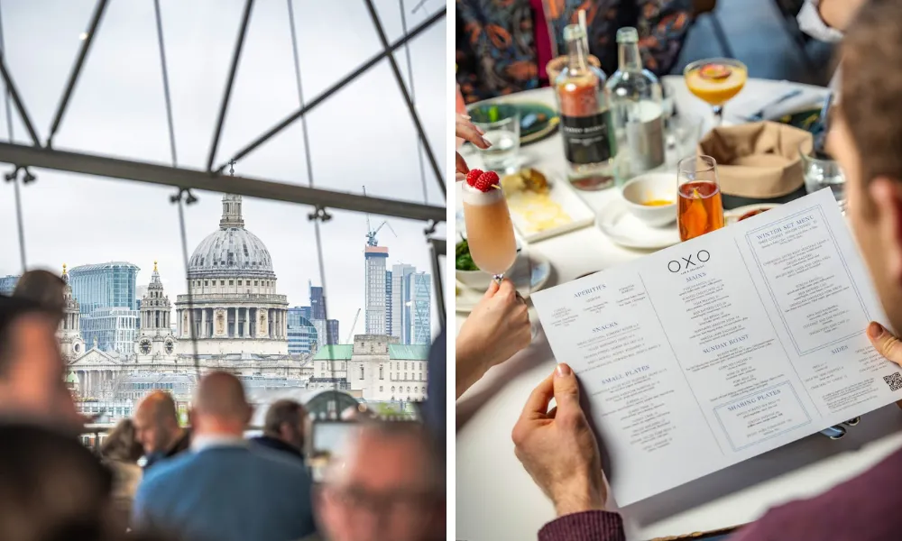 menu at oxo tower