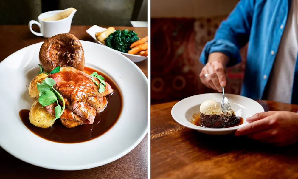 roast and sticky toffee pudding at the abingdon