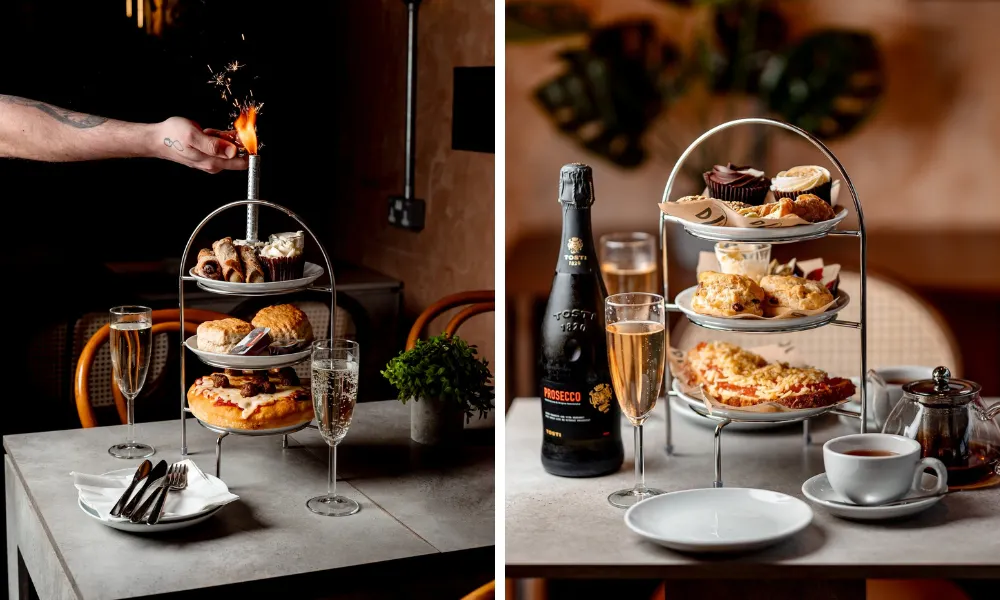 afternoon tea with sparkler