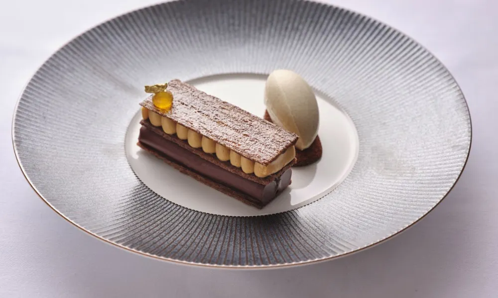 chocolate dessert at ormer mayfair