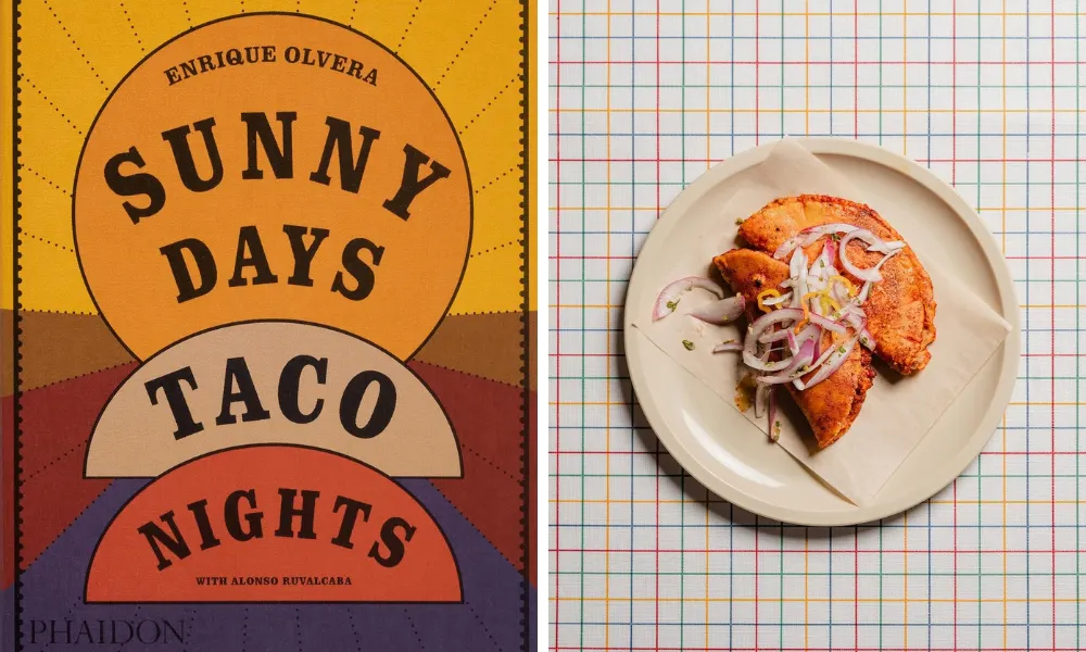 Sunny Days, Taco Nights cover and food