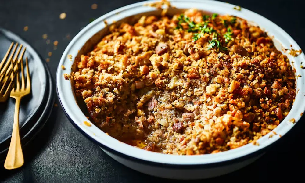 British Outdoor Bred Pork, Italian Chestnuts, Pancetta, Calabrian Orange & Thyme Stuffing