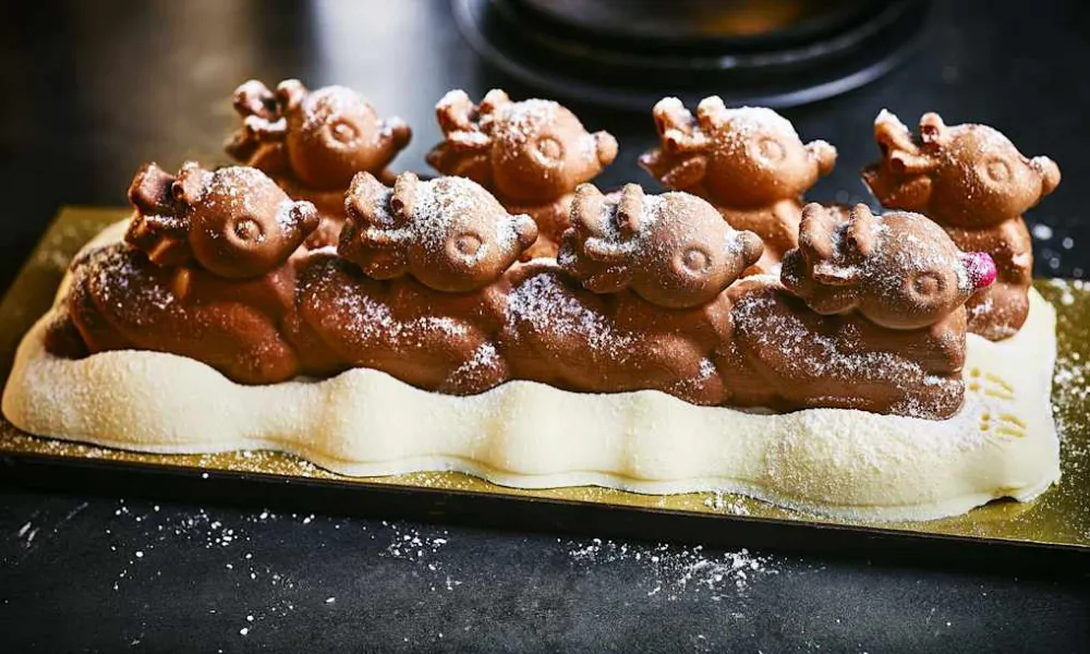 Chocolate M&S Christmas reindeer dessert