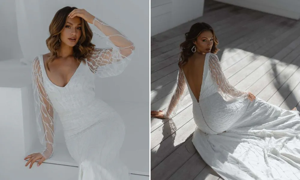 Long sleeve wedding dress