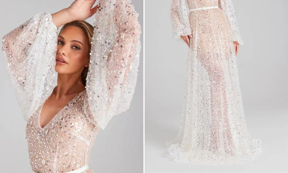 Long sleeve wedding dress
