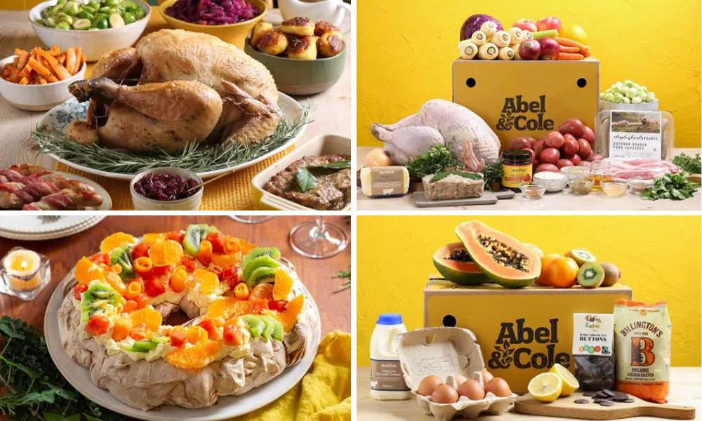 abel and cole turkey dinner and pavlova
