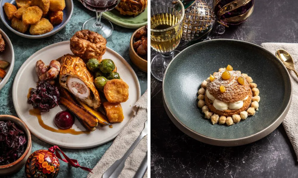 turkey wellington with choux bun dessert